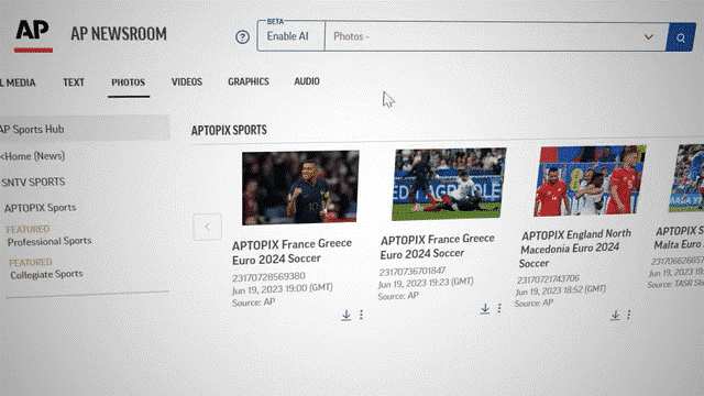 AI powered search on AP NEwsroom