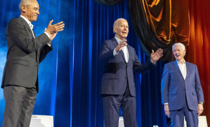 FILE - President Joe Biden and Bill Clinton participate in a fundraising event, March 28, 2024, in New York. Biden is again joining forces with former President Bill Clinton to rake in campaign cash, with a joint fundraiser with the two men Tuesday set to raise $8 million — part of a $40 million total that Biden's reelection campaign has pulled in over the last five days. (AP Photo/Alex Brandon, File)