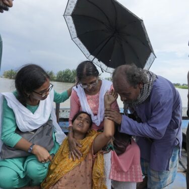 India Floods Baby