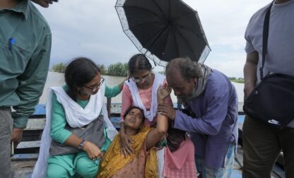 India Floods Baby