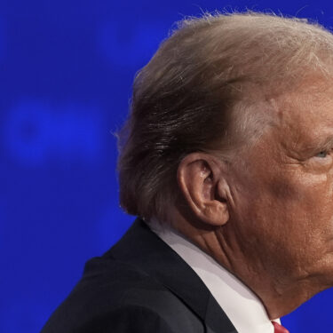 FILE - Republican presidential candidate former President Donald Trump listens to questions during a presidential debate with President Joe Biden, Thursday, June 27, 2024, in Atlanta. (AP Photo/Gerald Herbert, File)