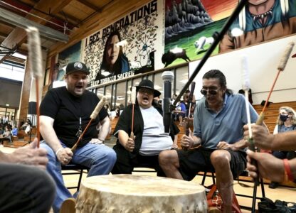 Native Americans Drumming