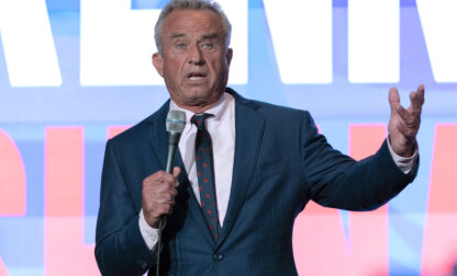 Independent presidential candidate Robert F. Kennedy Jr. speaks during the Libertarian National Convention at the Washington Hilton in Washington, Friday, May 24, 2024. (AP Photo/Jose Luis Magana)