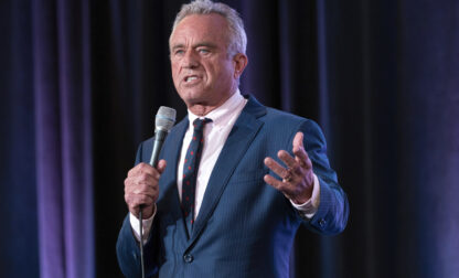 Independent presidential candidate Robert F. Kennedy Jr. speaks during the Libertarian National Convention at the Washington Hilton in Washington, Friday, May 24, 2024. (AP Photo/Jose Luis Magana)